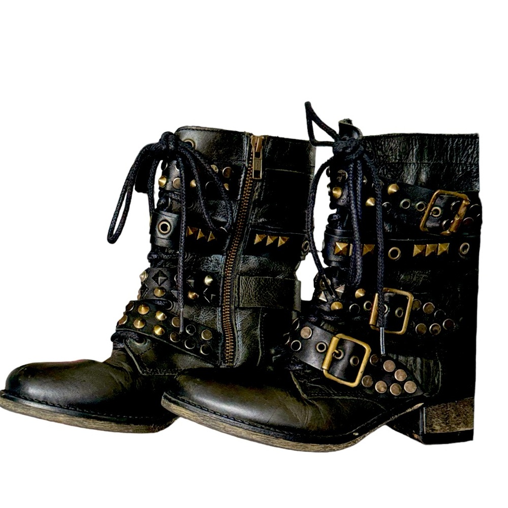 Steve Madden Lilian Studded Moto Boot In Black I